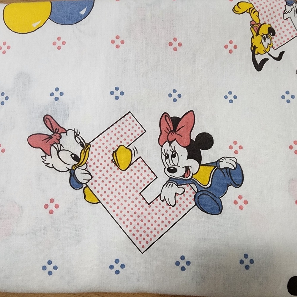 Vintage Dundee Disney Babies Pastel ABC Crib Sheet